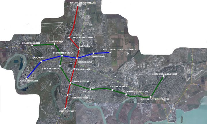 Краснодарское метро (план-схема)